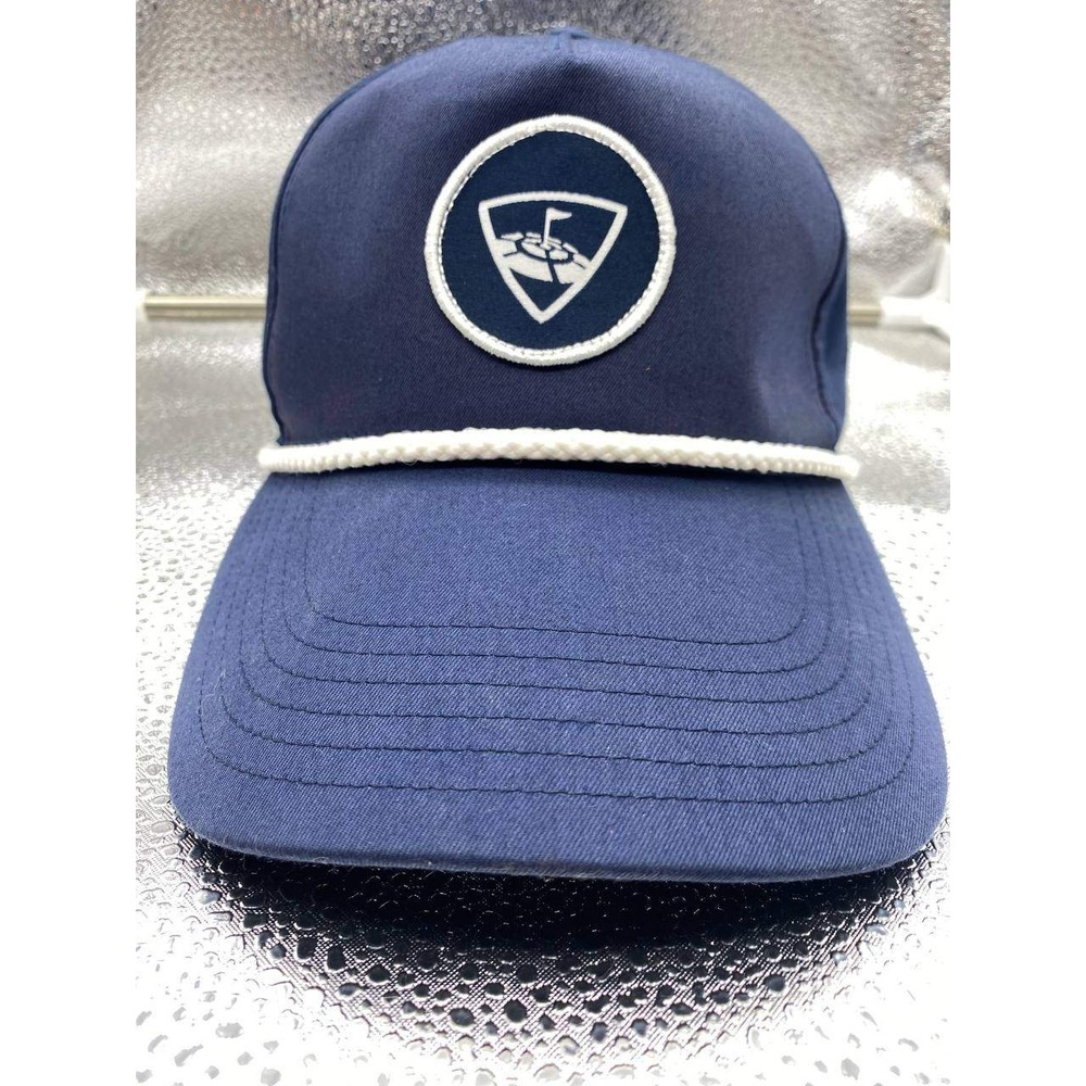 Callaway Golf Hat Mens OSFA Navy Blue Rope Embroidered Logo Strapback Cap 1031